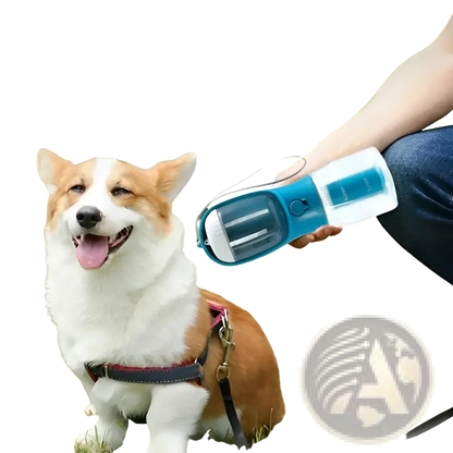 3-in-1 Portable Dog Water Bottle and Food Dispenser