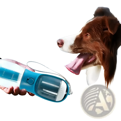 3-in-1 Portable Dog Water Bottle and Food Dispenser
