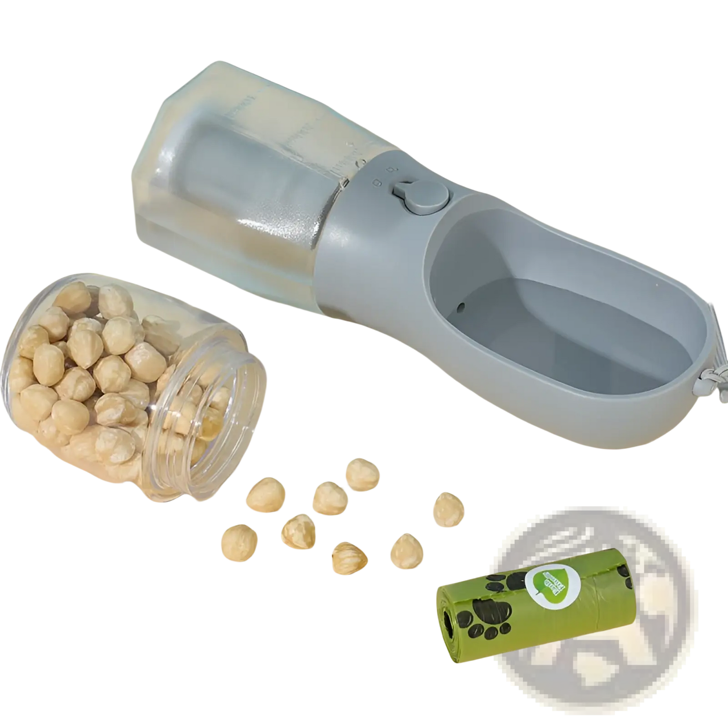 3-in-1 Portable Dog Water Bottle and Food Dispenser