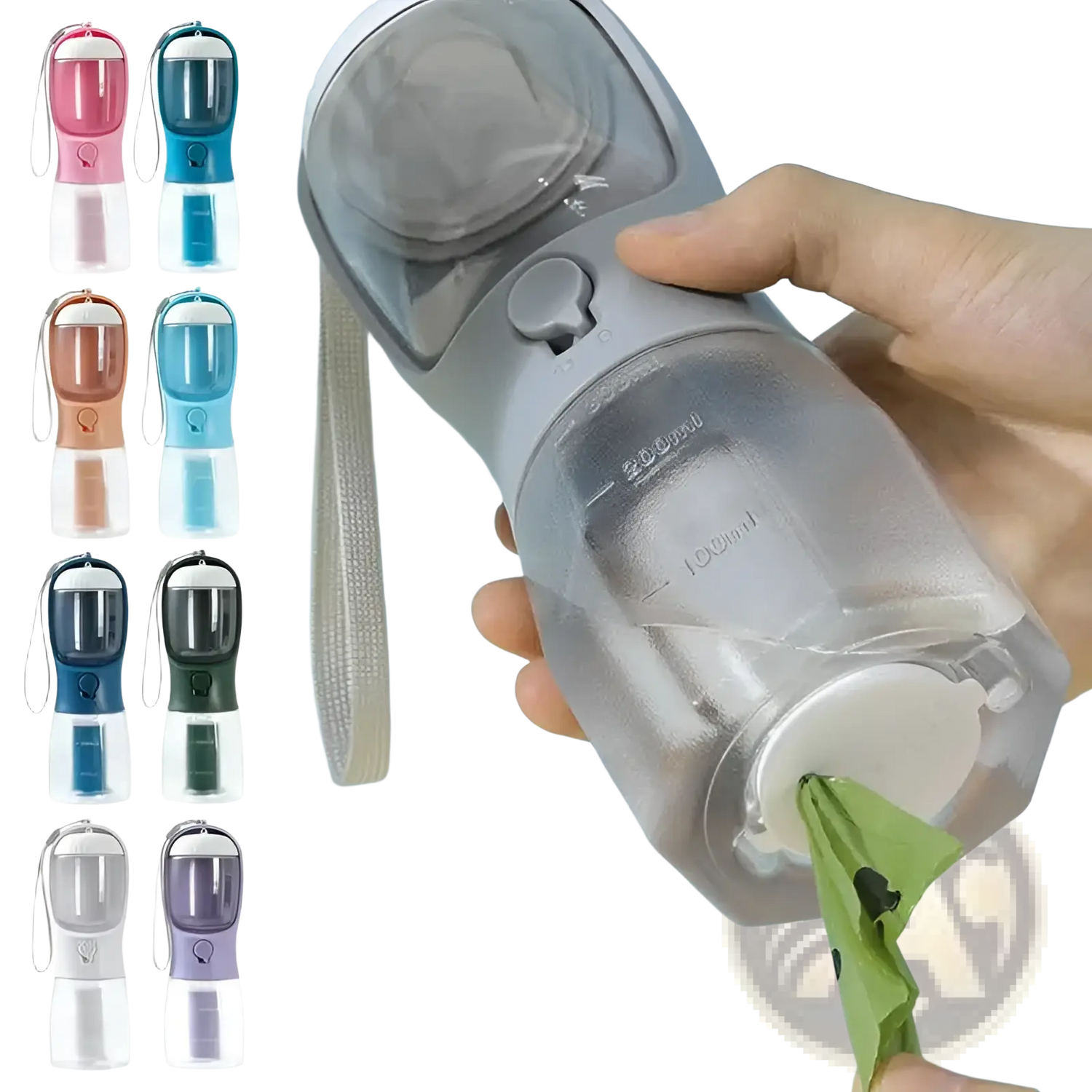 3-in-1 Portable Dog Water Bottle and Food Dispenser