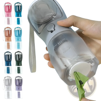 3-in-1 Portable Dog Water Bottle and Food Dispenser