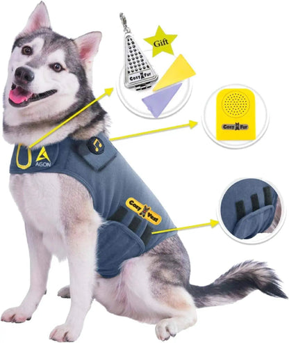 3-in-1 Dog Anxiety Vest with Music &amp; Aromatherapy Calming Coat XXS–XXL