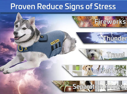 3-in-1 Dog Anxiety Vest with Music &amp; Aromatherapy Calming Coat XXS–XXL