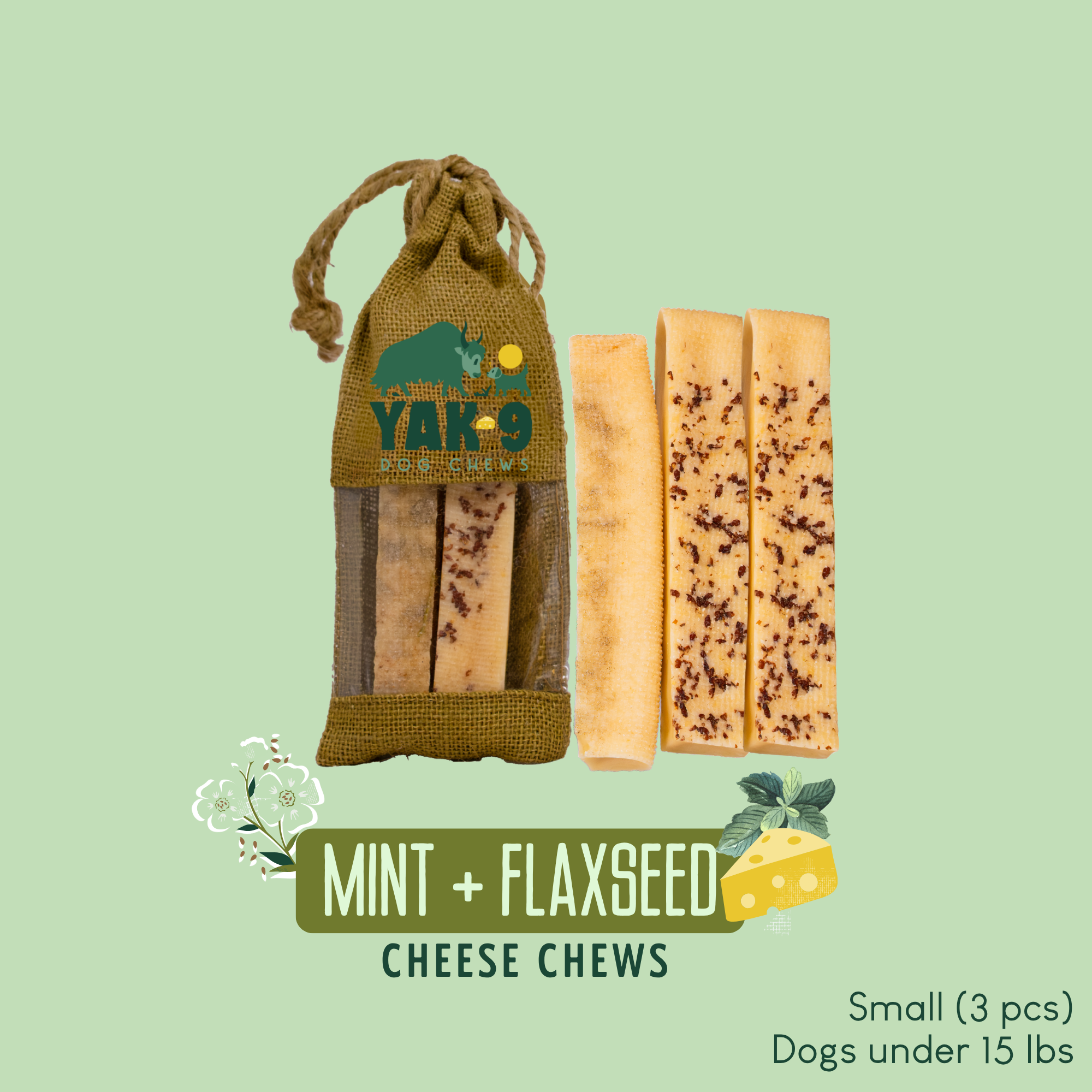 Flaxseed &amp; Mint Cheese Chews for Dogs