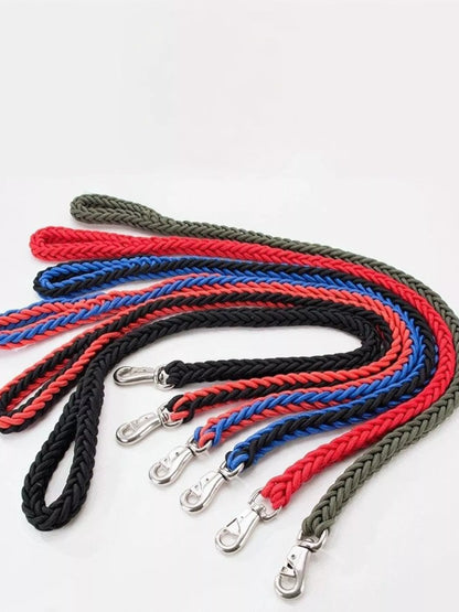 2 Piece Braided Rope Pet Leash with Metal Clasp