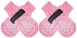 EXPAWLORER Anti Slip Dog Socks to Prevent Licking Paws, Dog Shoes for Hot Pavement, Dog Booties for Small Medium Large Senior Dogs, Traction Control Boots &amp; Paw Protectors for Hardwood Floors