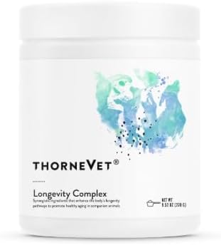 ThorneVet Longevity Supplement for Dogs &amp; Cats - Powder Formula to Support Healthy Aging, Inflammation Balance, and Cellular Vitality – 90 Scoops