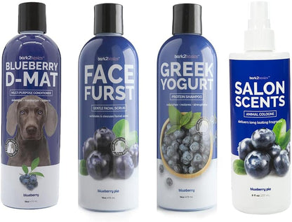 Blueberry Cat &amp; Dog Grooming Bundle Shampoo Conditioner Spray Set