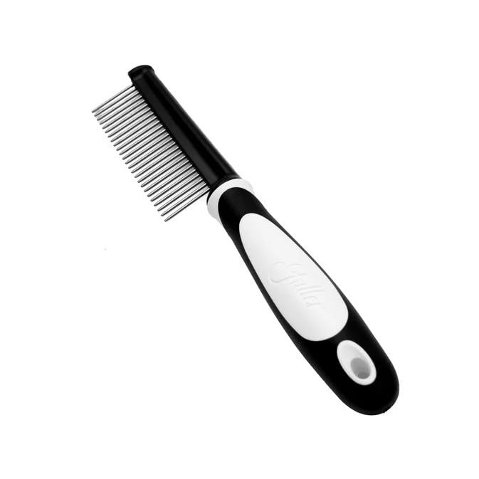 Fuller Brush Single-Sided Pet Comb - 25 Rust-Resistant Stainless Steel Pins - Ergonomic Rubberized Easy Grip Handle - Remove Tangles, Mats &amp; Reduce Loose Hair - Tool for Grooming Dogs &amp; Cats