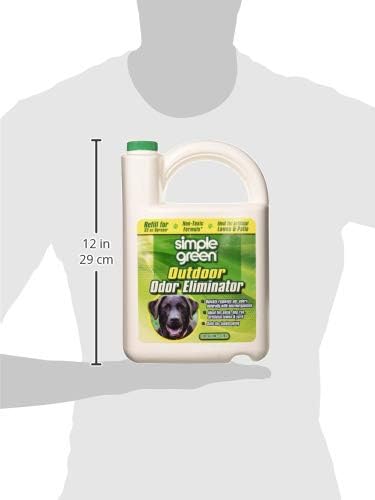 Simple Green Outdoor Odor Eliminator for Pets, Dogs, 1 gallon Refill - Ideal for Artificial Lawns &amp; Patio, Milky White (Pack of 2)
