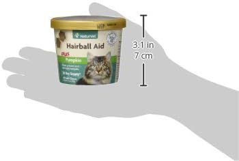 NaturVet – Hairball Aid Supplement for Cats - Plus Pumpkin – Helps Eliminate &amp; Prevent Hairballs – 60 Soft Chews