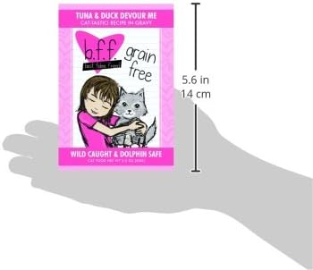 Weruva B.F.F. OMG - Best Feline Friend Oh My Gravy!, Tuna &amp; Duck Devour Me with Tuna &amp; Duck in Gravy Cat Food, 3oz Pouch (Pack of 12)