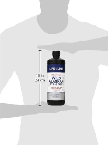 Life Line Pet Nutrition Wild Alaskan Fish Oil for Dogs and Cats 32oz – Omega 3 Fish Oil Supplement for Skin &amp; Coat – Supports Brain, Eye &amp; Heart Health in Dogs &amp; Cats