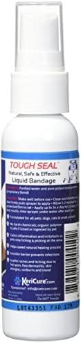 Tough Seal Pet Liquid Bandage Spray for Dogs &amp; Cats - 2oz Calming Wound Care Protection, Protects Cuts and Scratches - Safe if Licked, String-Free Dog Wound Spray