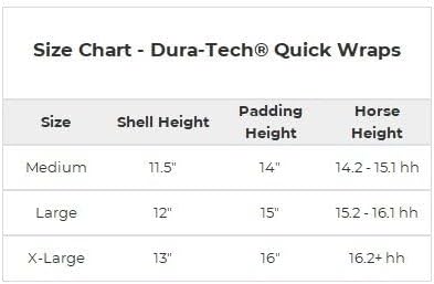 Dura-Tech Stable Quick Wraps for Horses | Ultimate Comfort &amp; Protection for Equine Legs | Enhanced with Far-Infrared Technology | Perfect for Trailering or Stabling | Size Medium