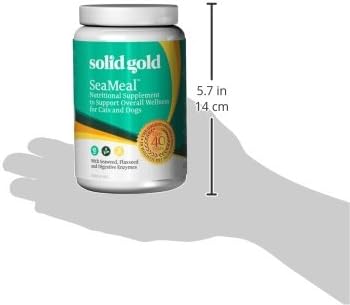 Solid Gold Cat &amp; Dog Multivitamin Powder - Kelp Powder, Omega 3 &amp; Vitamins for Dental, Digestive, Immune, Skin &amp; Coat Health - Multi Vitamin for Dogs &amp; Cats - Cat &amp; Dog Food Additive Supplement - 1lb