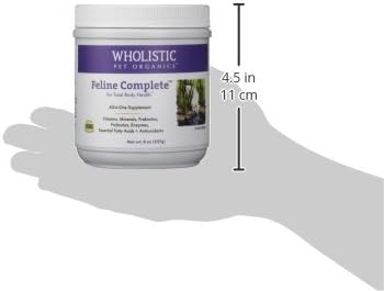 Wholistic Pet Organics Feline Complete - 8 Oz - Multivitamin &amp; Probiotic Powder for Cats - Natural Cat Food &amp; Digestive Support