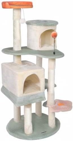 HYABi 53 Inch Flower Cat Tree - Multi-Level Cat Condo with Scratch Posts &amp; Toys, Fresh Design Eco-Friendly Material, for Multi-Cat Households &amp; Indoor Cat Playground