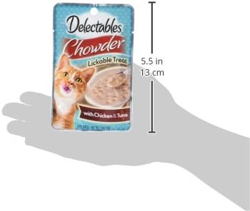 Hartz Delectables Chowder Lickable Wet Cat Treats for Kitten, Adult &amp; Senior Cats, Chicken &amp; Tuna, 1.4 Ounce (Pack of 12)
