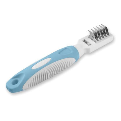 Pet Mat Remover Easily removes Mats Professionally from your DOGS &amp; CATS and Straightens Tuft &amp; Knotted Pet hair. Extremely Gentle on pets, works on Sensitive Skin too! Blue