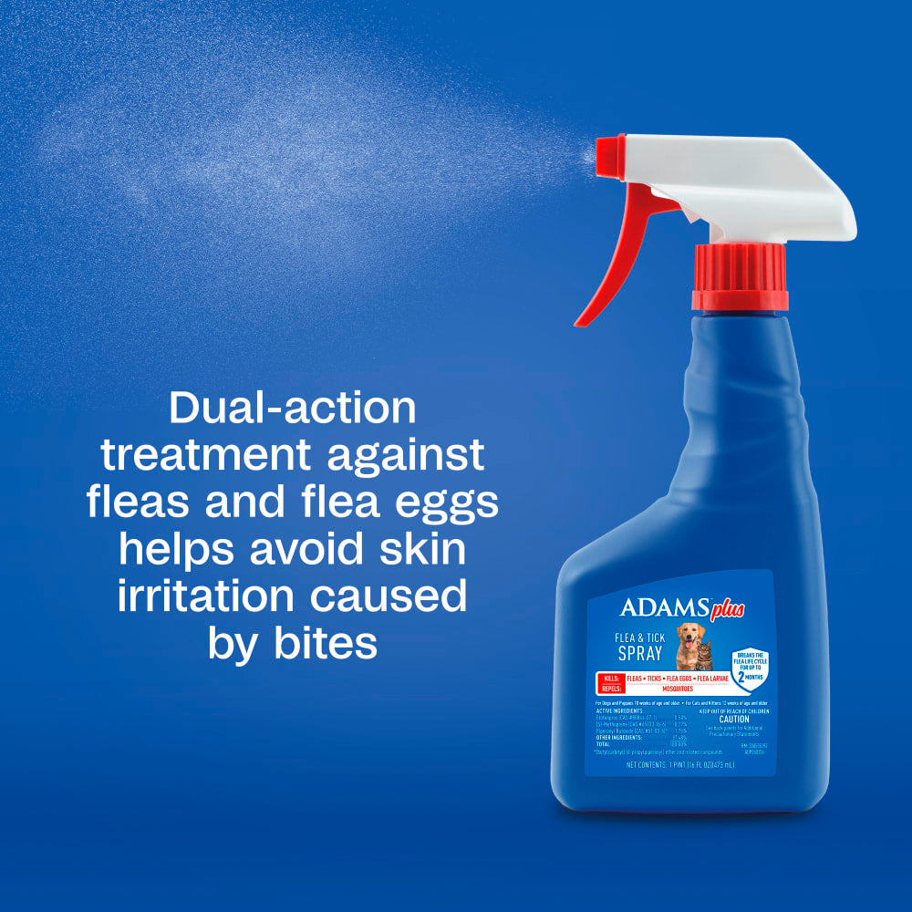 Adams Plus Pet Fleas &amp; Ticks Spray for Cats and Dogs 32 oz.