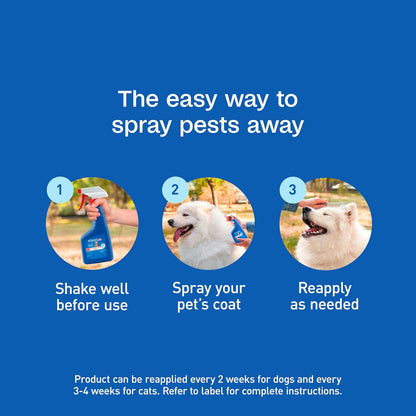 Adams Plus Pet Fleas &amp; Ticks Spray for Cats and Dogs 16 oz.