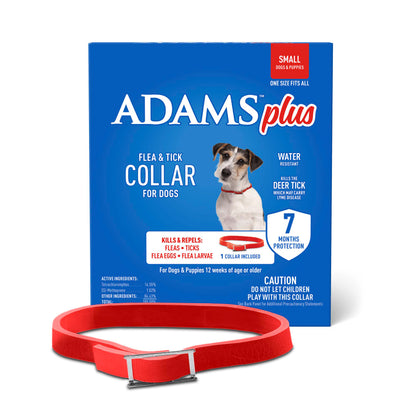Adams Plus Flea &amp; Tick Collar for Small Dogs &amp; Puppies 7 Month Protection