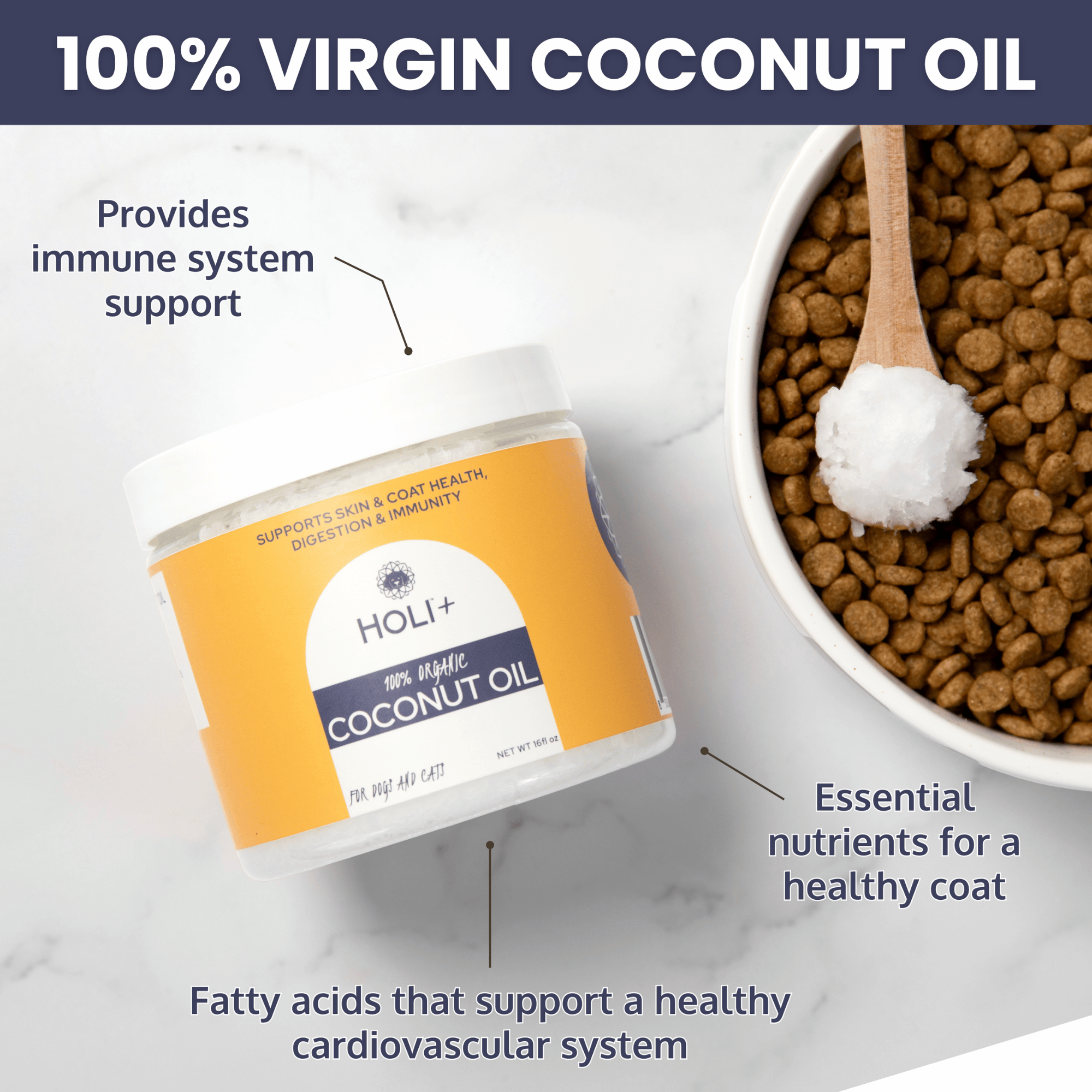 100% Organic Virgin Coconut Oil for Dogs &amp; Cats