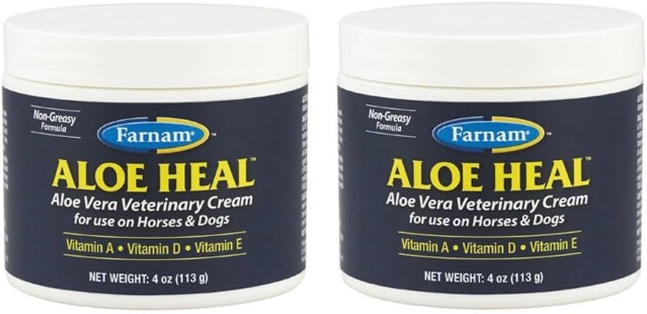 Farnam Aloe Heal Veterinary Horses Dogs Cream 4 oz. 2-Pack
