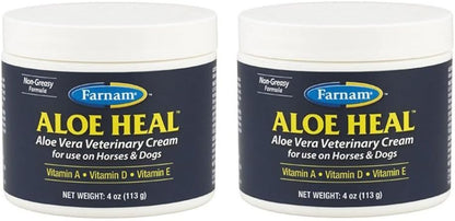 Farnam Aloe Heal Veterinary Horses Dogs Cream 4 oz. 2-Pack