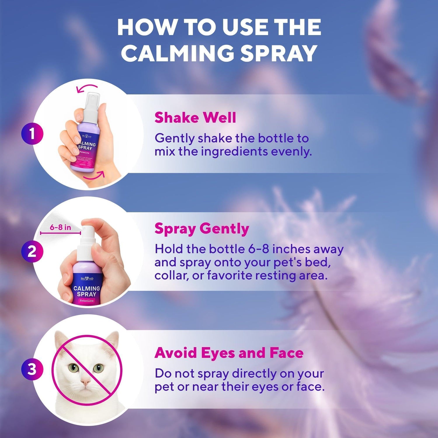 Calming Pheromone &amp; Scratch-Repellent Spray for Cats 100 ml 2-Pack