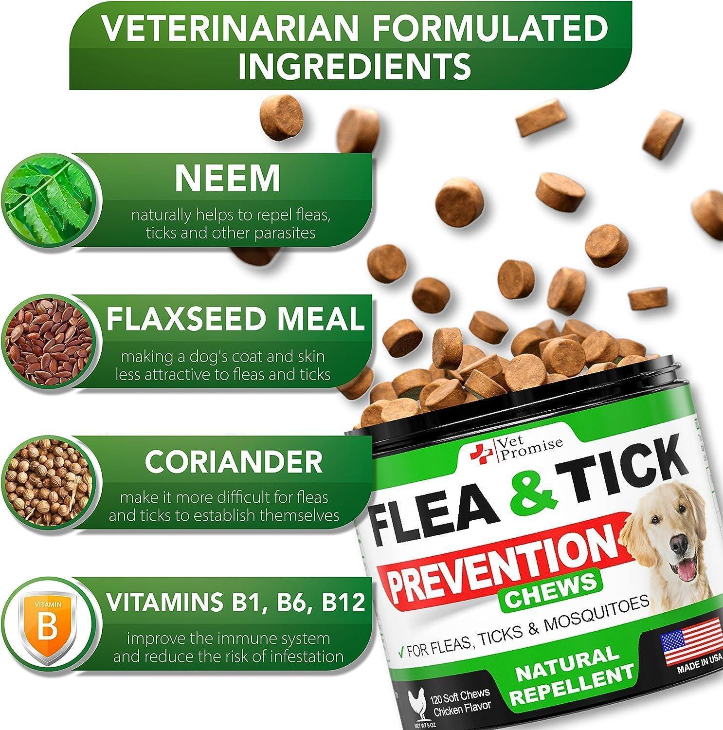 Flea &amp; Tick Chews for Dogs 2-Pack
