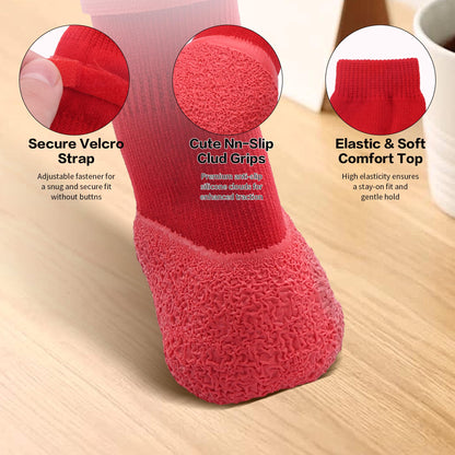 Anti Slip Dog Socks For Hardwood Floors To Prevent Licking Paws, Dog Shoes For Hot Pavement Double Sides Dog Boots &amp; Paw Protectors Booties -4Pcs