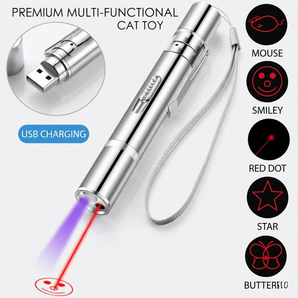 3-in-1 Laser Pet Toy &amp; UV Flashlight Pen