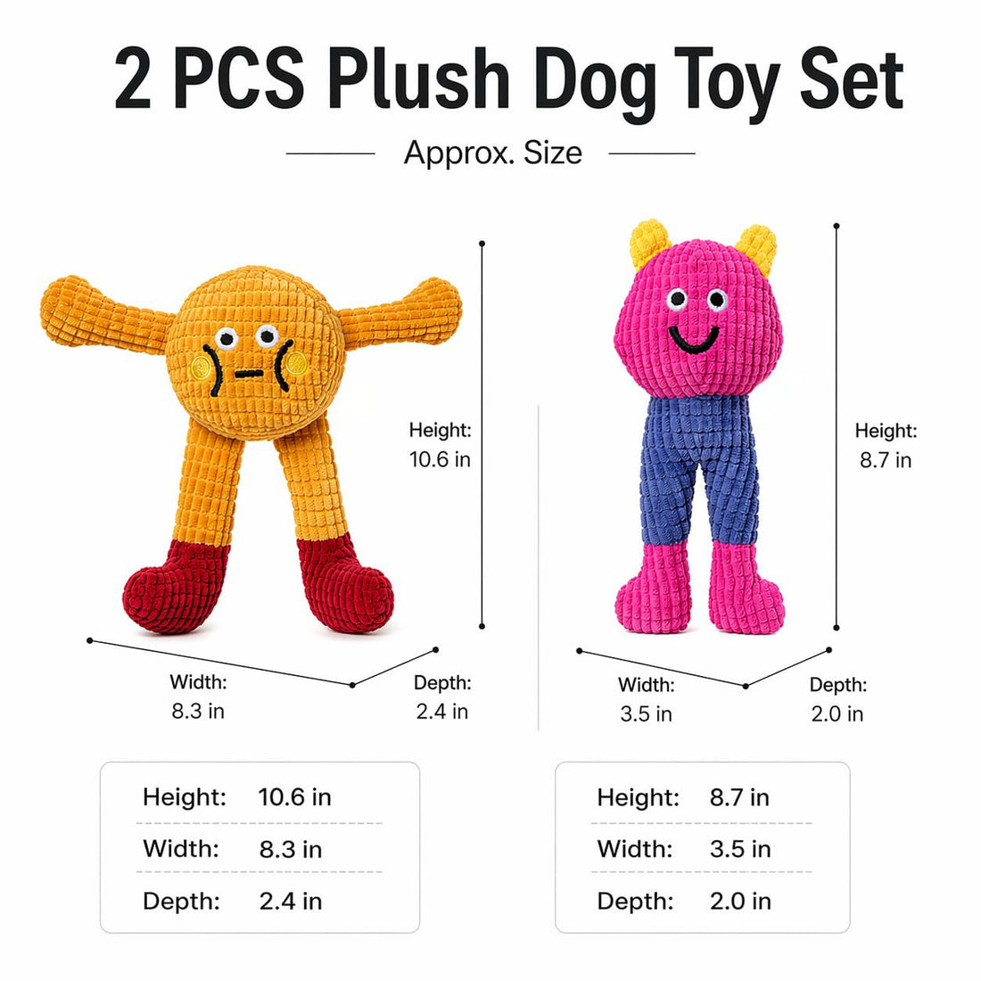 Cat&amp;Dog Chew Toys With Catnip Inside, Ecofriendly Material Made, Crinkle Paper &amp; Squeaky Ball Inside, Waffle And Baby Toy Combination Packaging, Cuddles Meow Chompclean, 2 Pack