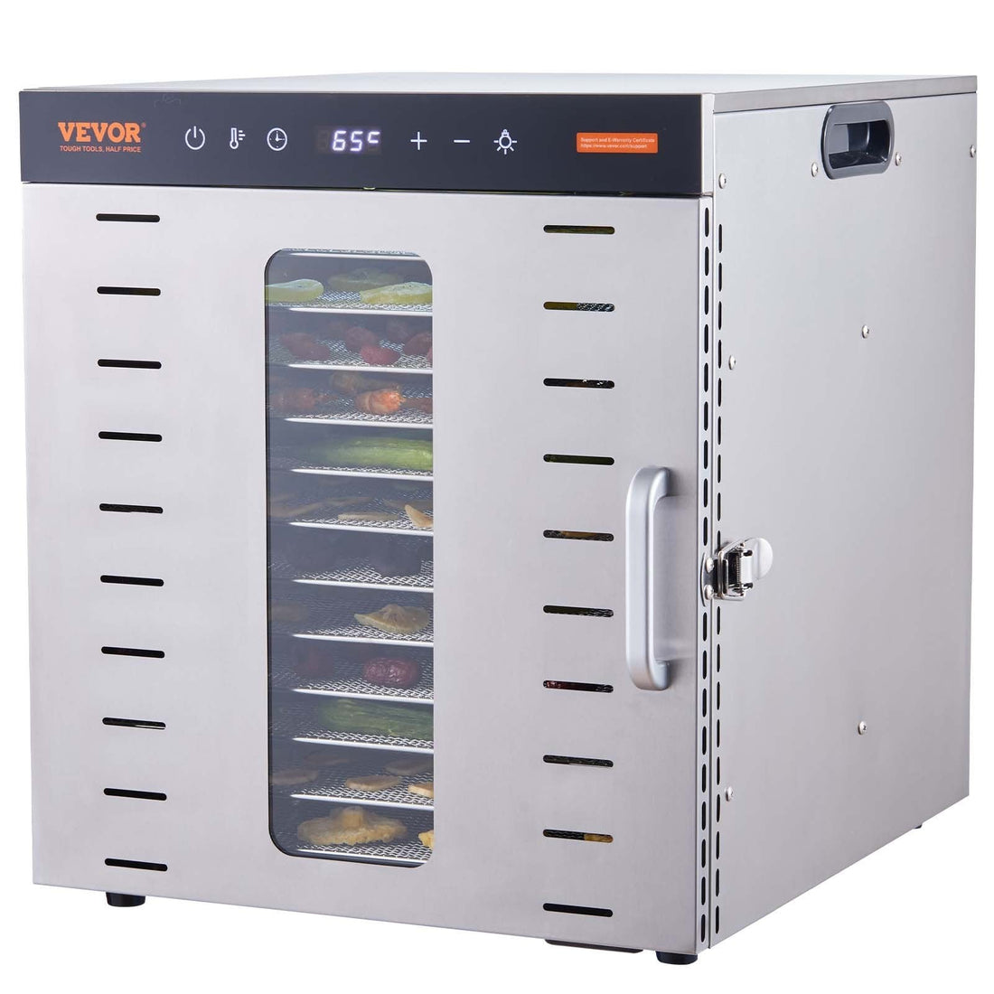 Food Dehydrator Machine, 10 Stainless Steel Trays, 1000W Electric Food Dryer with Digital Adjustable Timer &amp; Temperature for Jerky, Herb, Meat, Beef, Fruit, Dog Treats and Vegetables