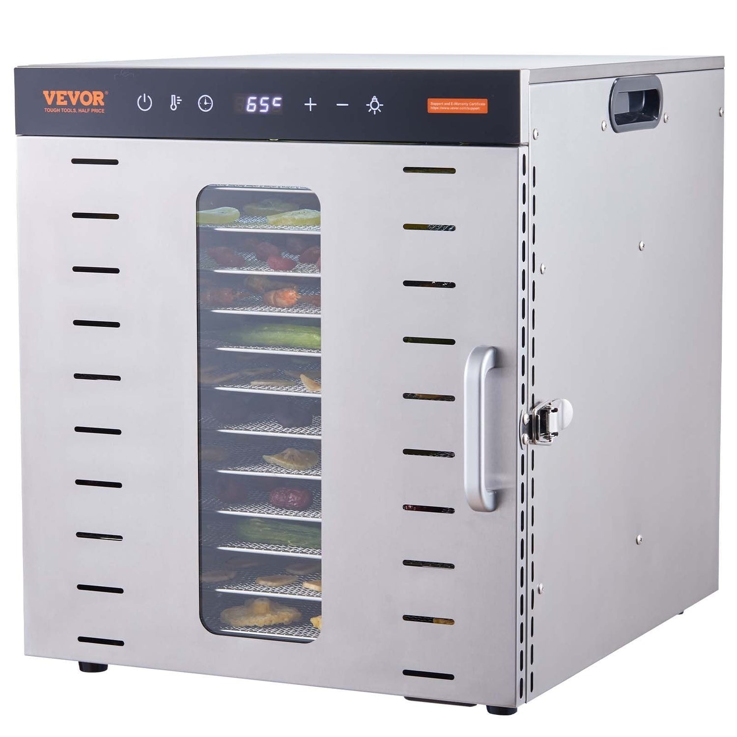 Food Dehydrator Machine, 10 Stainless Steel Trays, 1000W Electric Food Dryer with Digital Adjustable Timer &amp; Temperature for Jerky, Herb, Meat, Beef, Fruit, Dog Treats and Vegetables