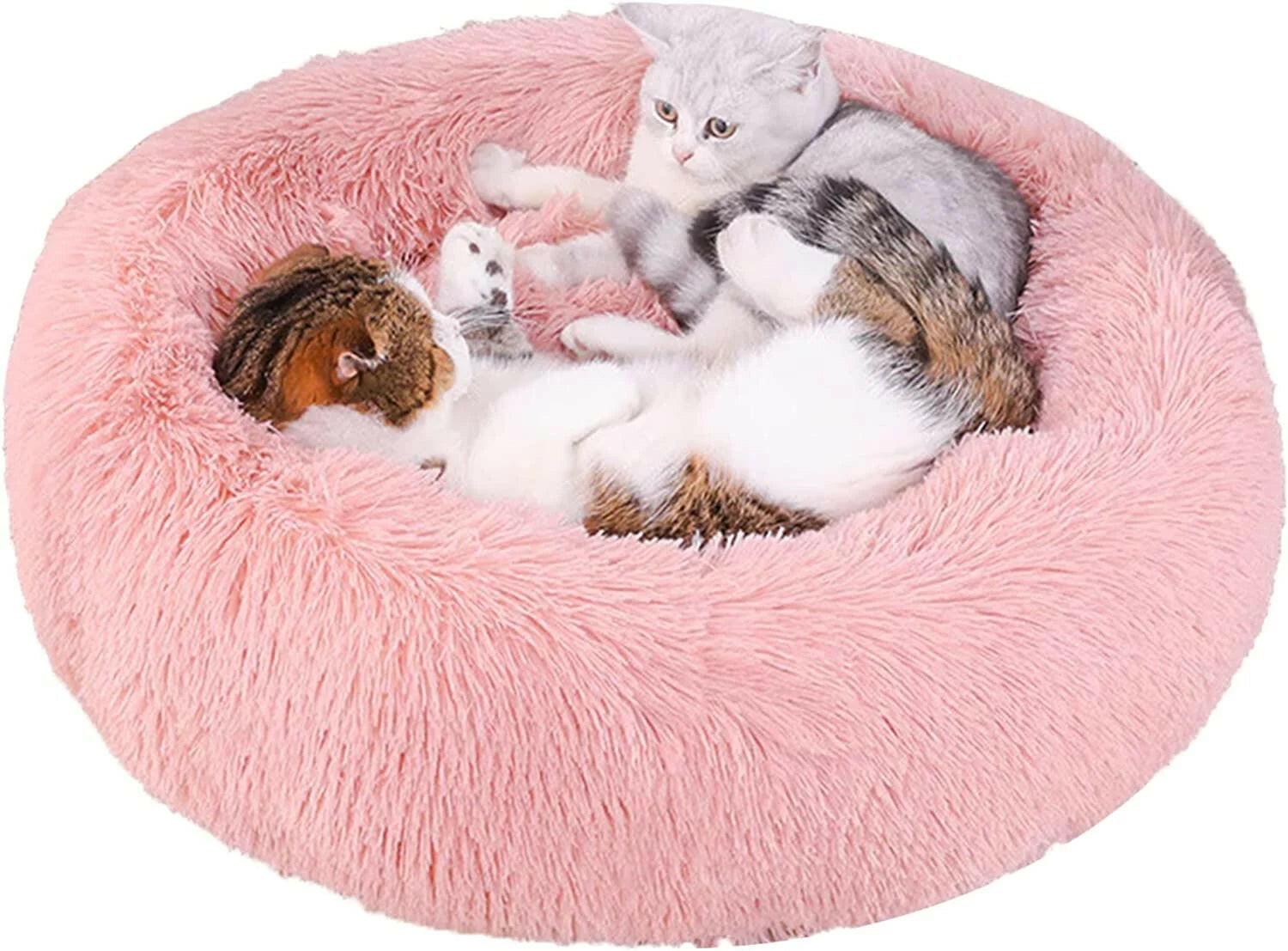 Cozy Donut Dog Bed: Anti-Anxiety &amp; Self-Warming Comfort