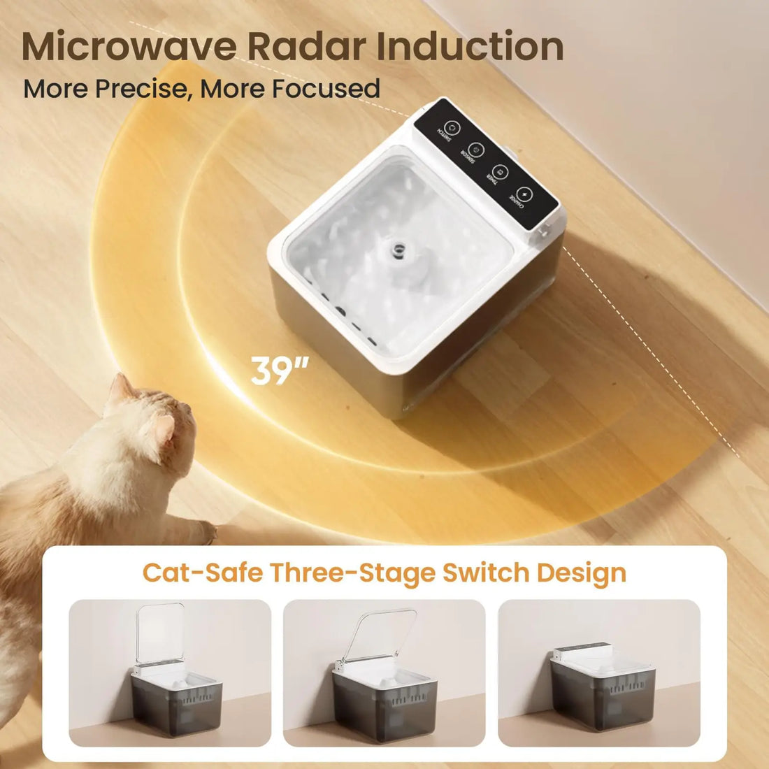 3l Radar Sensing Pet Water Fountain for Cats and Dogs