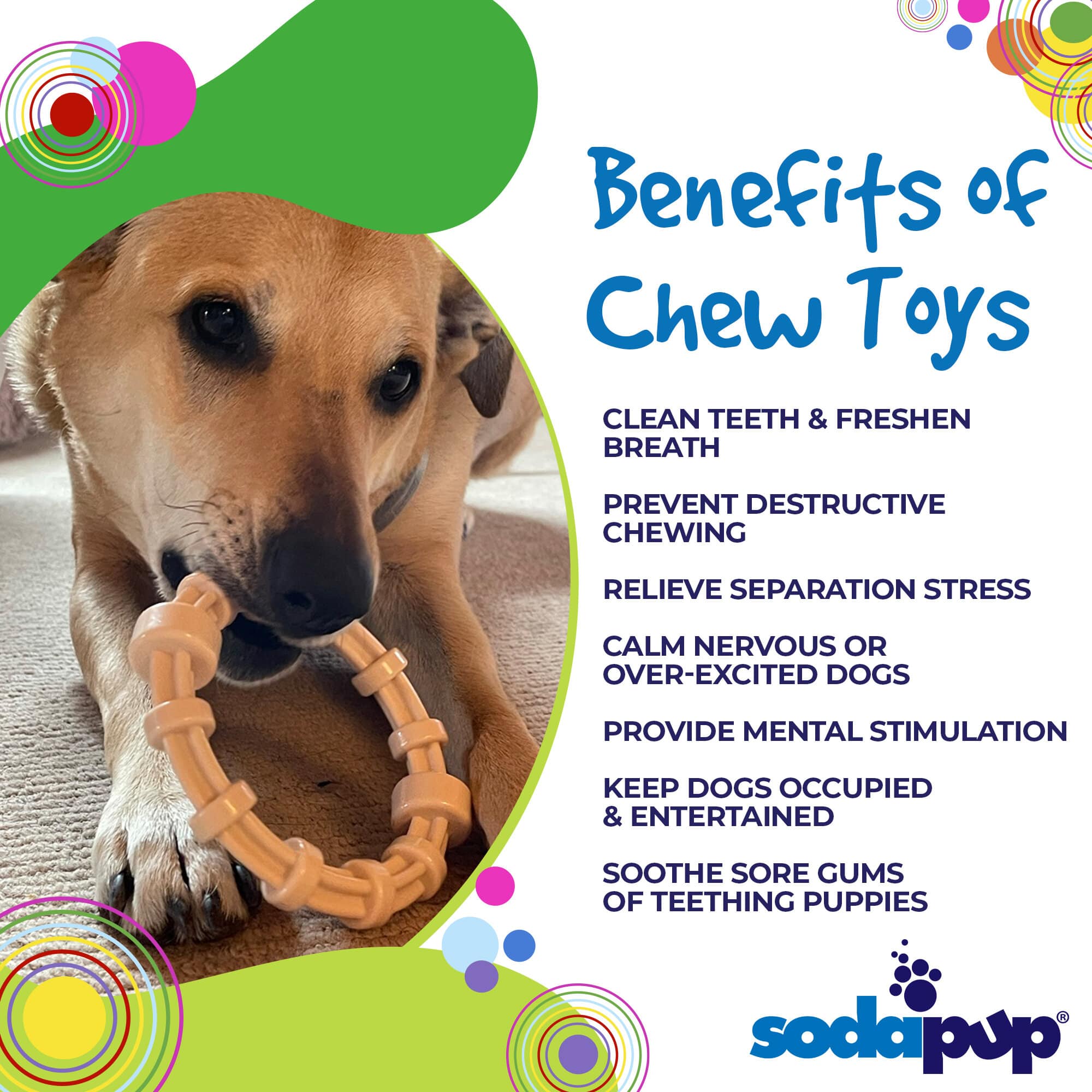 Chicken Flavored Teething Ring for Puppies &amp; Aggressive Chewers | USA Made