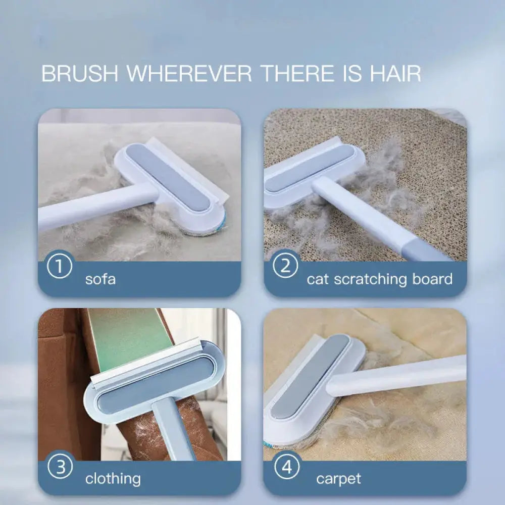 4-in-1 Multi-surface Pet Hair and Screen Cleaning Brush