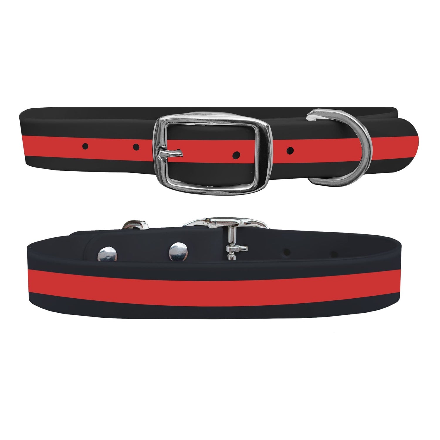 Red Line Firefighter Dog Collar