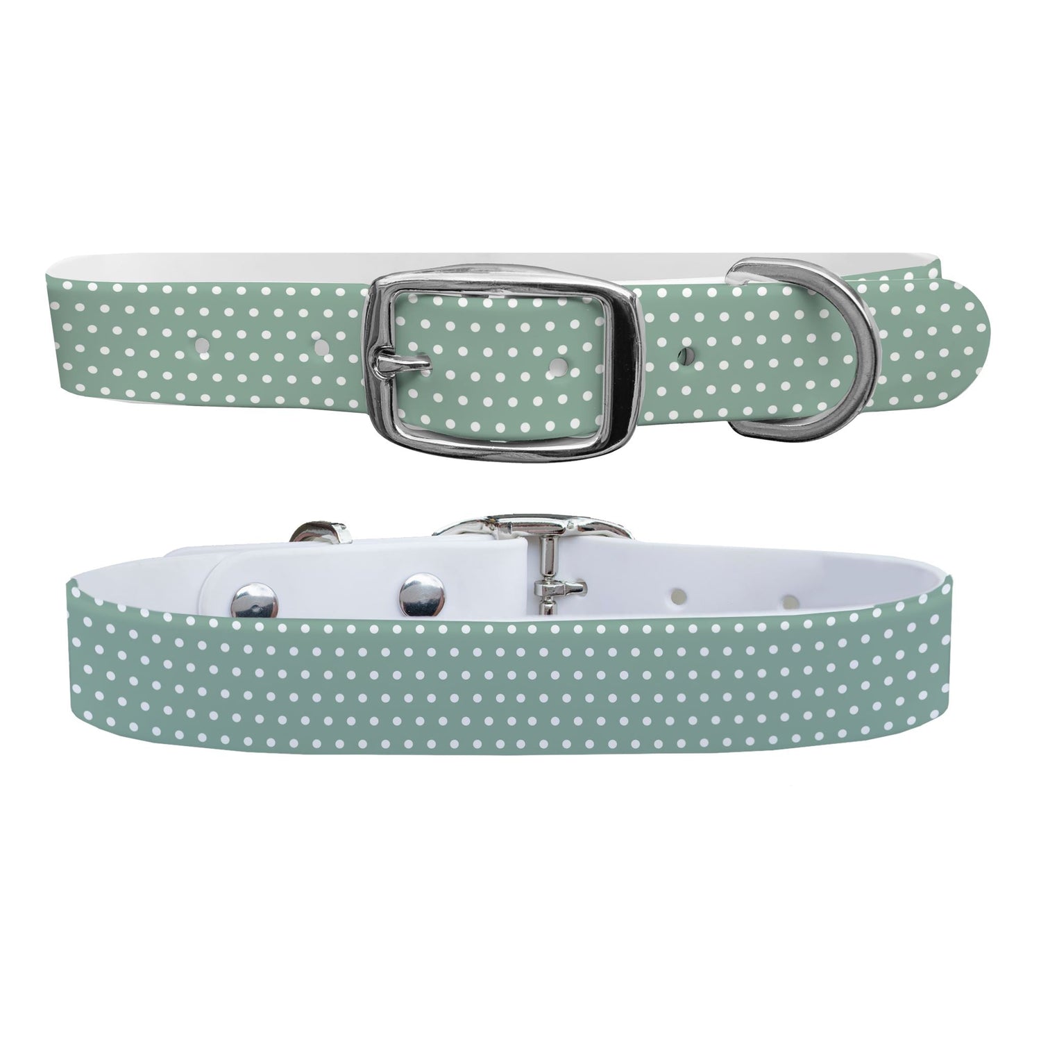 Mint Polka Dot Dog Collar
