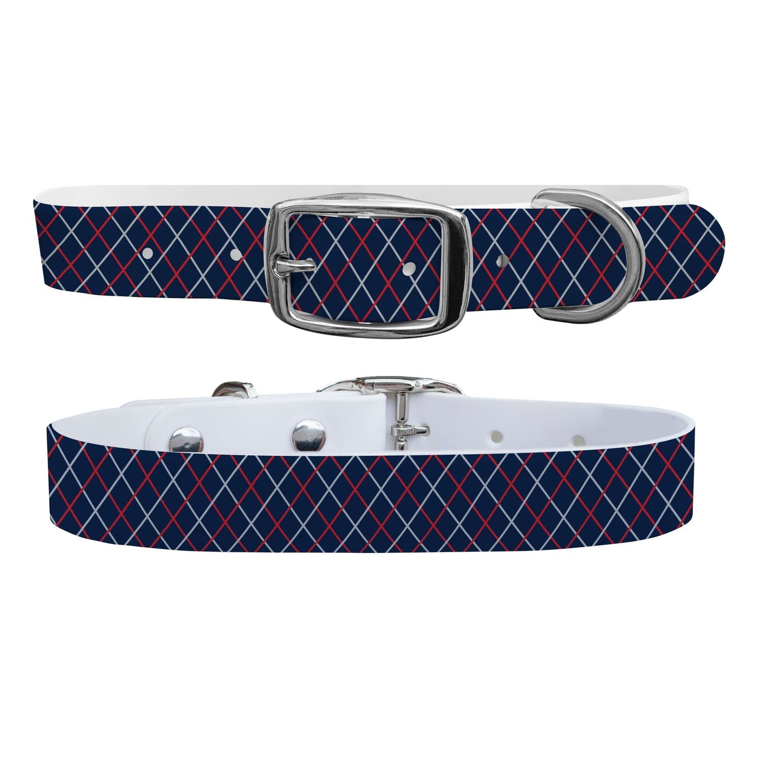 New England Team Spirit Grid Dog Collar