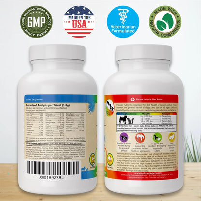 Prenatal Vitamins for Dogs &amp; Cats 60 Pills Folic Acid &amp; Minerals