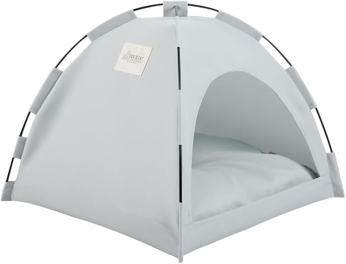Cat Tent – Lightweight &amp; Breathable Waterproof Shelter Designed for Indoor/Outdoor Adventures, Giving Your pet Safe Outdoor Exploration Joy. (Slate Gray, 19.7×19.7in)