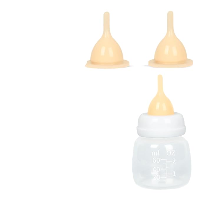 Kitten Bottles, Professional Kitten Bottle Feeding Kit, Nipple&amp;Feeding Kit for Kittens and Puppies, Reusable Newborn Kitten Supplies, Suitable for Feeding Kitten, Puppy, Rabbit