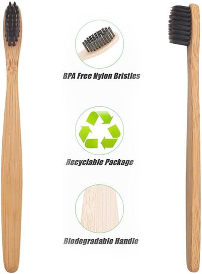 H&amp;H Pets Bamboo Toothbrush Set for Dogs and Cats - Ultra Soft Bristles &amp; Biodegradable Wooden Toothbrush, Puppy Supplies, Dog Dental Set, Eco-Friendly Pet Supplies (Small; 8-Count Pack)