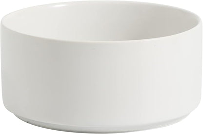 Ceramic 6.1inch Non-Slip Dog Food and Water Bowl for Small &amp; Medium Breed Dogs,Pet Bowl for Replacement, Protects Cervical Spine (White)