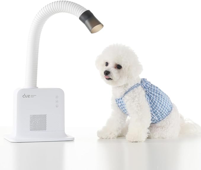 DUZ V2Pro Advanced &amp; Energy-Efficient Pet Grooming Dryer: Powerful Airflow, Low Wattage, Hands-Free Operation, Quiet &amp; Stress-Free Grooming Solution, Ideal for All Coats